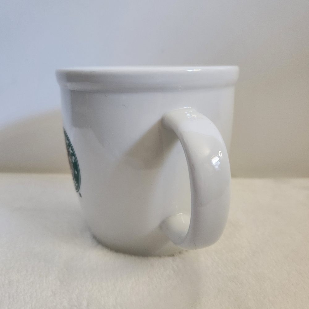 Starbucks 2007 White Green Black Logo Sturdy Coffee Cup Mug XL 14 Oz - Picture 3 of 11